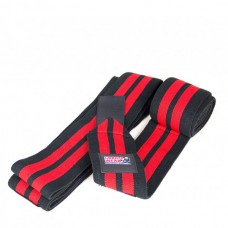 Gorilla Wear - Knee Wraps 2.5 m, musta/punainen