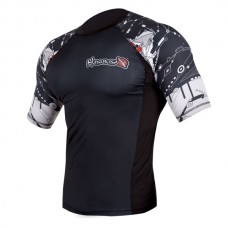 Hayabusa - Tech Falcon Rashguard Short Sleeve, musta