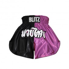 Blitz - Muay Thai Shorts, musta-pinkki