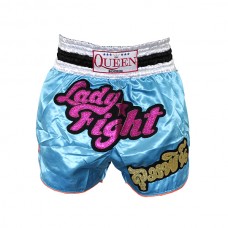 Queen - Lady Fight Thaiboxing Shorts, vaaleansininen